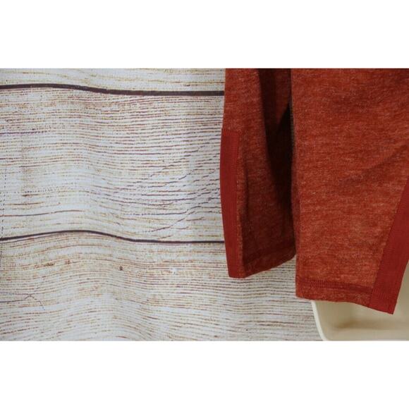 Mur Mur Womens Size Small Burnout Open Back Long Sleeve Top Shirt Rust Red - Picture 7 of 9